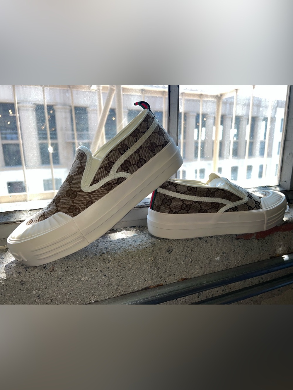 Gucci Original Gg Canvas Slip-On Sneaker